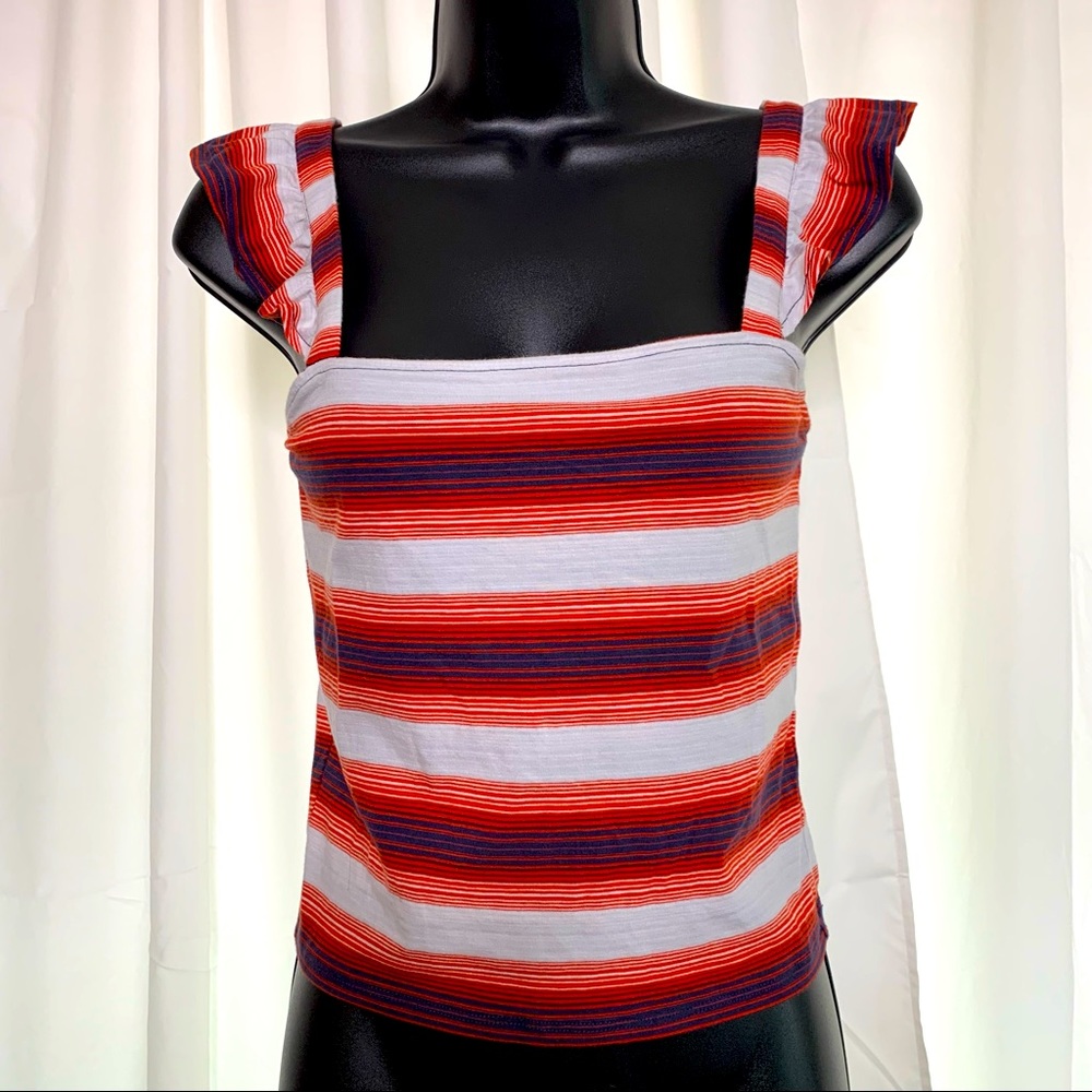 BP Ruffle Sleeve Stretch Tank